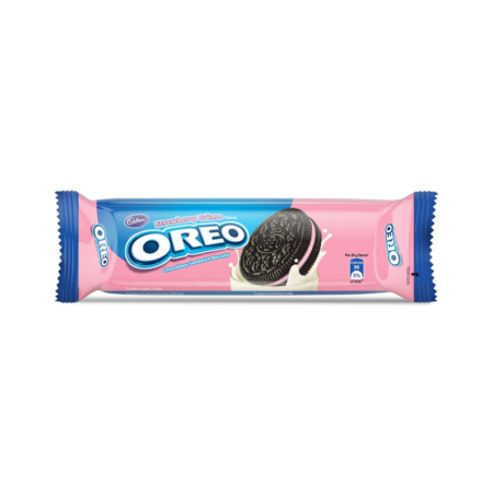 Cadbury Strawberry Creme Oreo Chocolatey Sandwich Biscuits 120 G ₹30.00